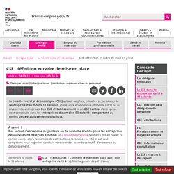 CSE : définition et cadre de mise en place