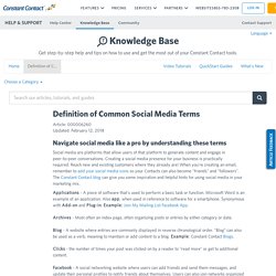 Definition of Common Social Media Terms