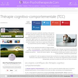 Les TCC - Thérapie cognitivo-comportementale