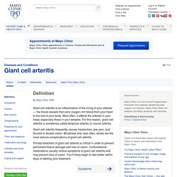 Giant cell arteritis Definition