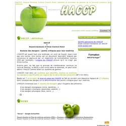 Définition de l'HACCP