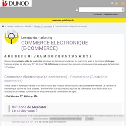 Définition Commerce electronique (e-commerce)