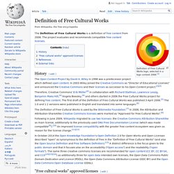 Definition of Free Cultural Works