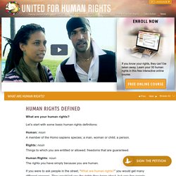 What Are Human Rights? : United for Human Rights