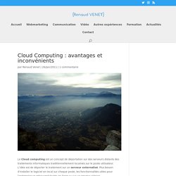 Le Cloud Computing : définition, avantage et inconvénients