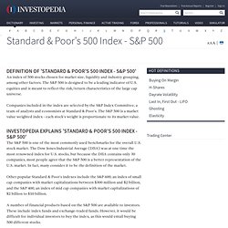 Standard & Poor's 500 Index (S&P 500) Definition
