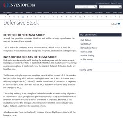 Defensive Stock Definition