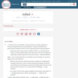 Definition of Robot by Merriam-Webster