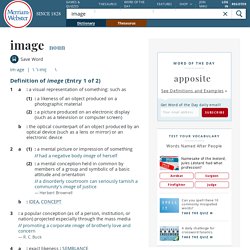 Definition of Image by Merriam-Webster