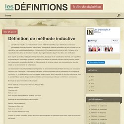 Définition de méthode inductive