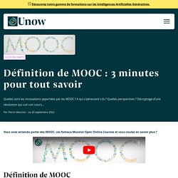 Définition de MOOC : 3 minutes pour tout savoir