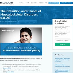 The Definition and Causes of Musculoskeletal Disorders