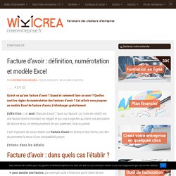 Facture d'AVOIR : définition, numérotation, règles + modèle Excel