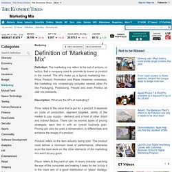 Definition of 'Marketing Mix'
