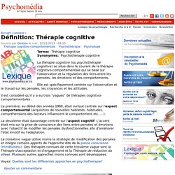 Définition: Thérapie cognitive