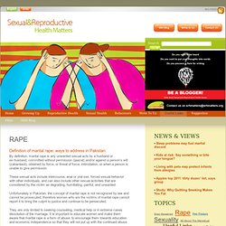 Law on Rape, Required Treatment for Rape, Definition of Rape