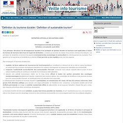 Le tourisme durable