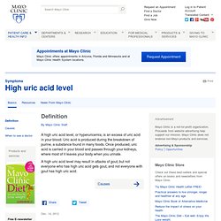 High uric acid level