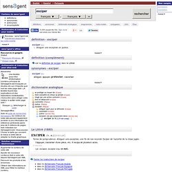 exciper : définition de exciper et synonyme de exciper