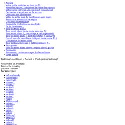Définition des mots trekking, hiking, grande randonnée et voyage à pied