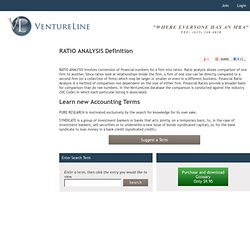 RATIO ANALYSIS DEFINITION