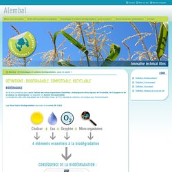 Définitions : biodégradable, compostable, recyclable