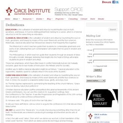 Definitions : Circe Institute