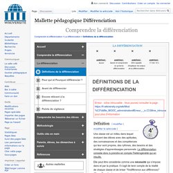 Mallette pédagogique sur la differenciation (Wikiversité)