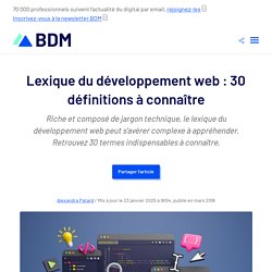 Définitions du développement web : 40 termes à connaître