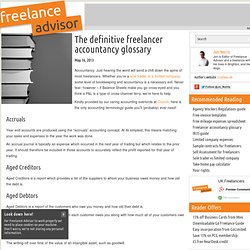 The definitive freelancer accountancy glossary