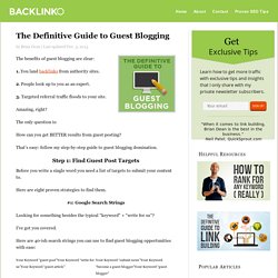 The Definitive Guide to Guest Blogging