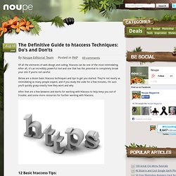 The Definitive Guide to htaccess Techniques: Do’s and Don’ts - Noupe Design Blog