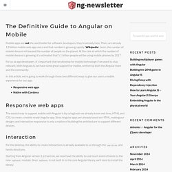 The Definitive Guide to Angular on Mobile