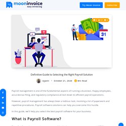 Definitive Guide to Selecting the Right Payroll Solution