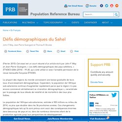 Défis démographiques du Sahel