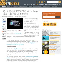 Big Bang, Deflated? Universe May Have Had No Beginning