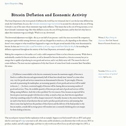 Bitcoin Deflation and Economic Activity