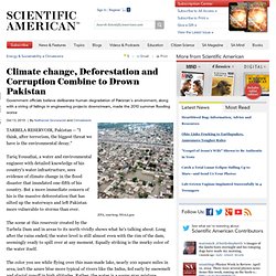 Climate change, Deforestation and Corruption Combine to Drown Pakistan