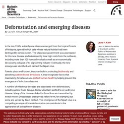 THE BULLETIN 15/02/11 Deforestation and emerging diseases