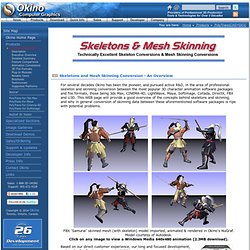 s 3D Skeleton and Mesh Skinning (Deformation) Conversion Software