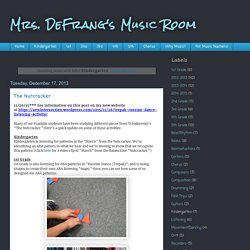 Mrs. DeFrang's Music Room: Kindergarten
