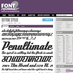 Free Font Deftone Stylus by Larabie Fonts