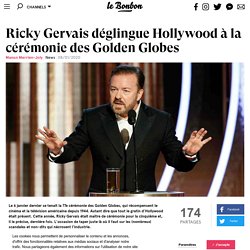 Ricky Gervais déglingue Hollywood à la cérémonie des Golden Globes