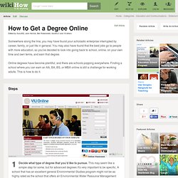 How to Get a Degree Online