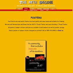 The Nth Degree Poster, Bumper Sticker and Pin Page
