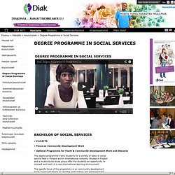 Degree Programme in Social Services