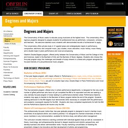 Degrees and Majors - Oberlin College