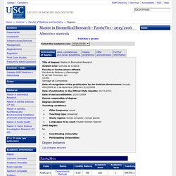 Degrees - Faculty of Medicine and Dentistry - USC