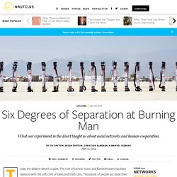 Six Degrees of Separation at Burning Man - Issue 74: Networks