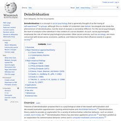 Deindividuation